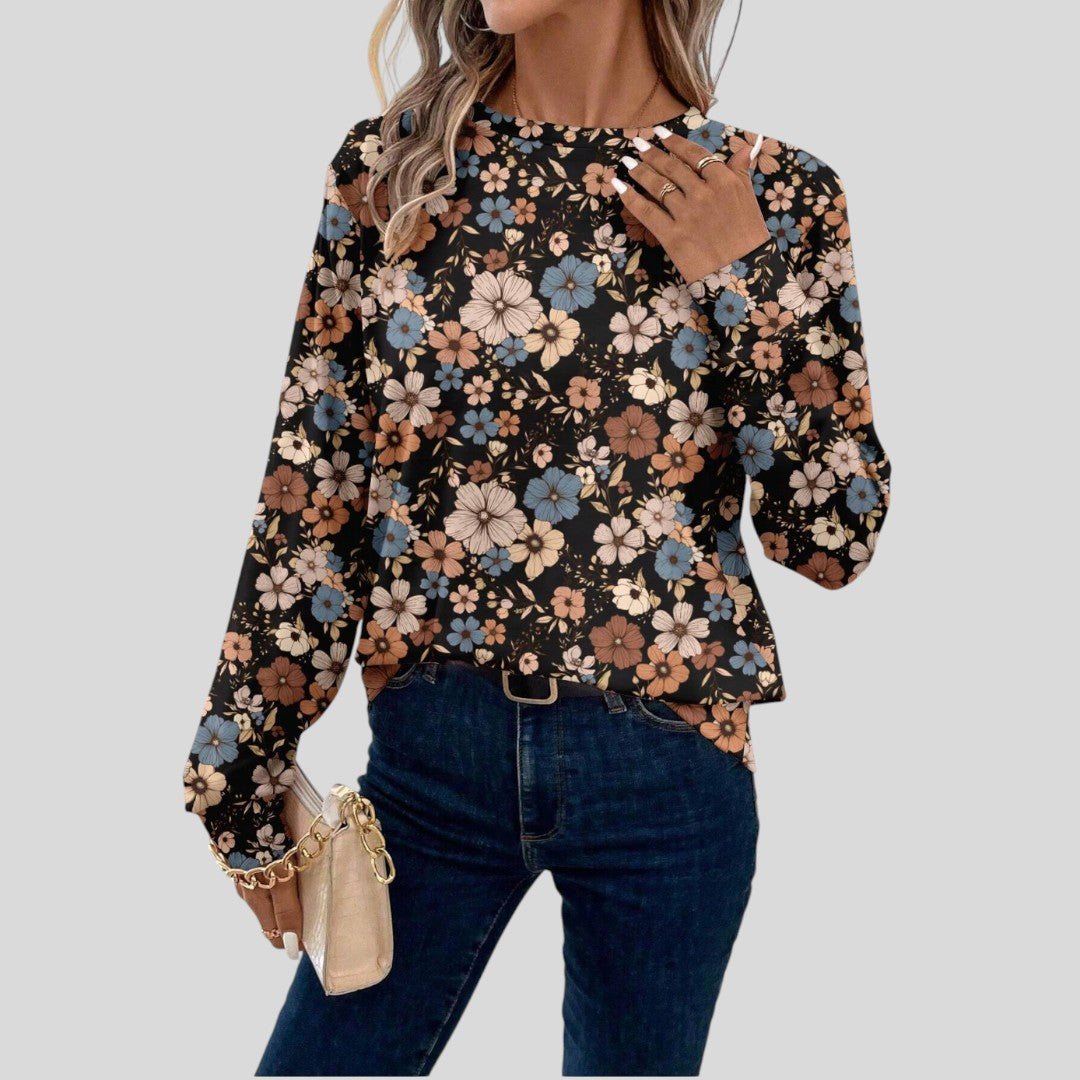 Mevara | Vintage Floral Blouse