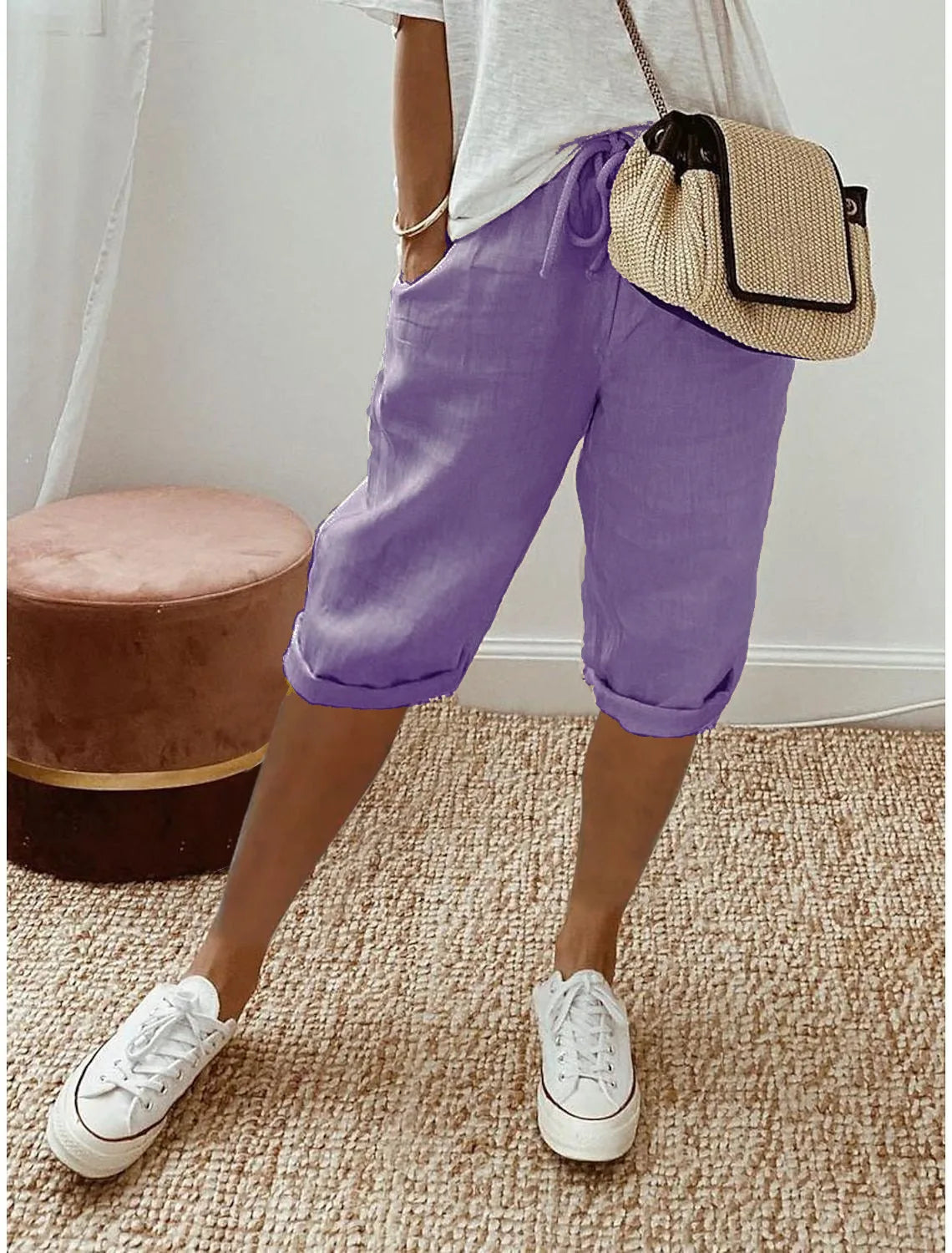Isla | Relaxed Charcoal Drawstring Shorts