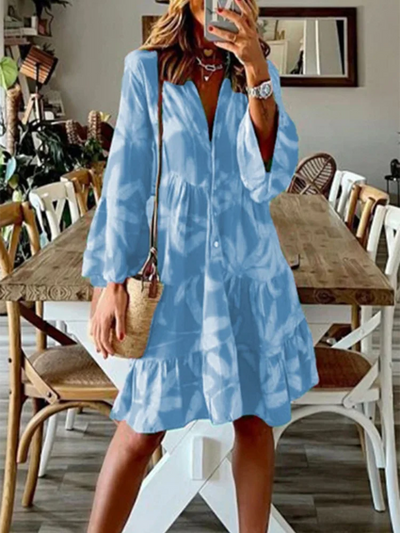 Lila | Tropical Leaf Swing Dress