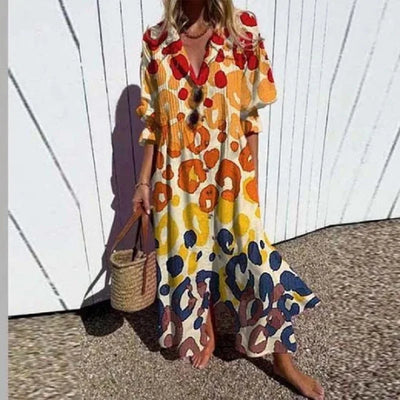 Beatrice | Colour Splash Boho Maxi Dress