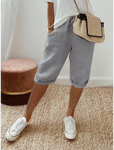 Isla | Relaxed Charcoal Drawstring Shorts