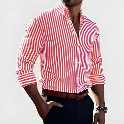 Landon | Bold Vertical Stripe Dress Shirt