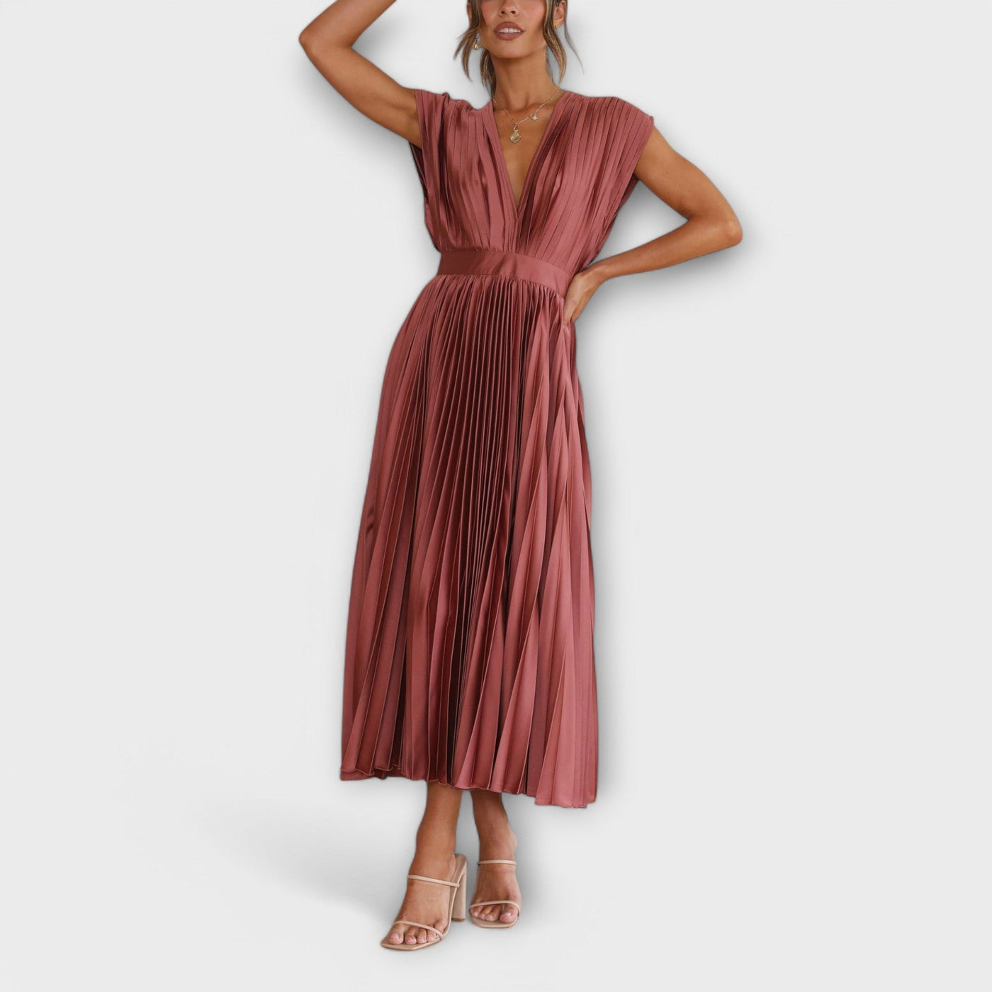 Maria | Elegant Pleated Style Dress