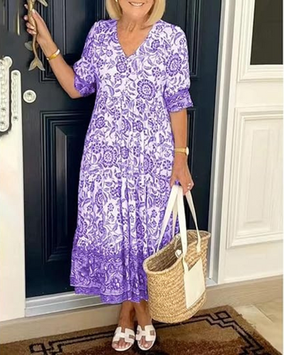 Arias | V-Neck Bohemian Dress