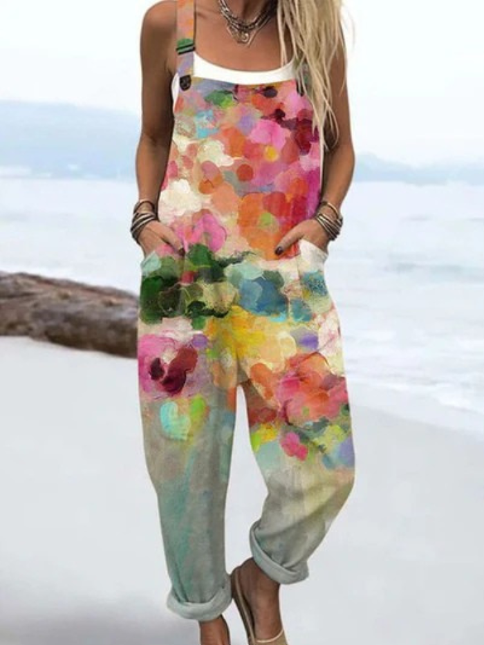 Indie | Abstract Watercolor Overalls
