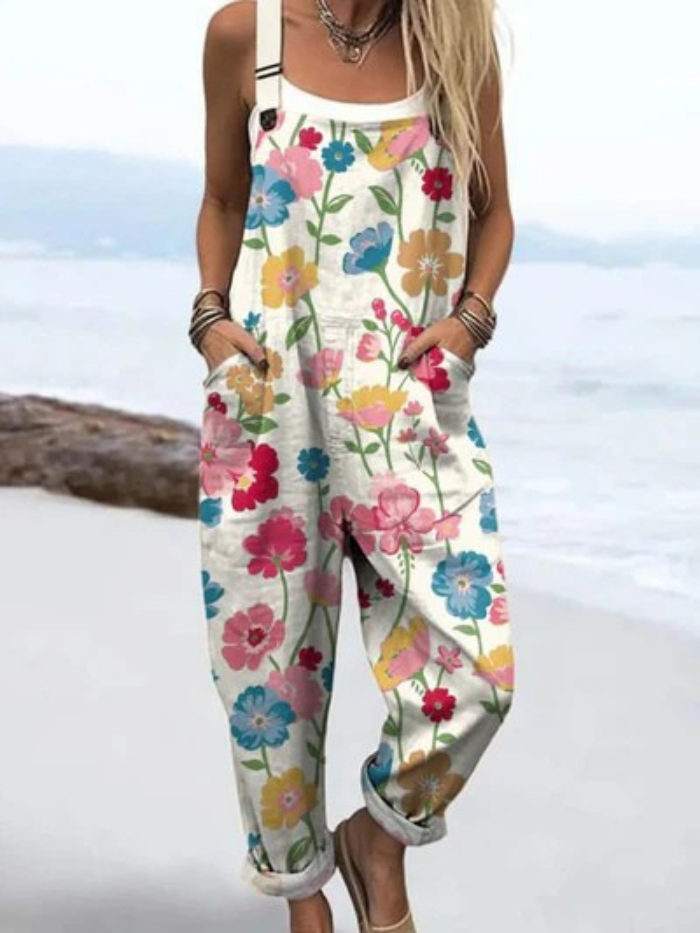 Maisie | Floral Garden Relaxed Overalls