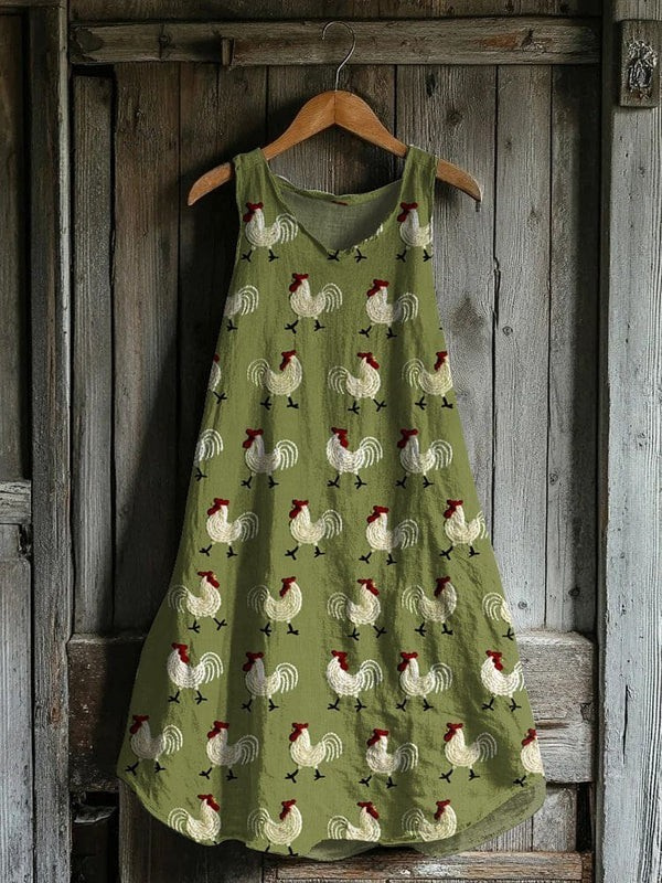Nora | Embroidered Charm Tank Dress