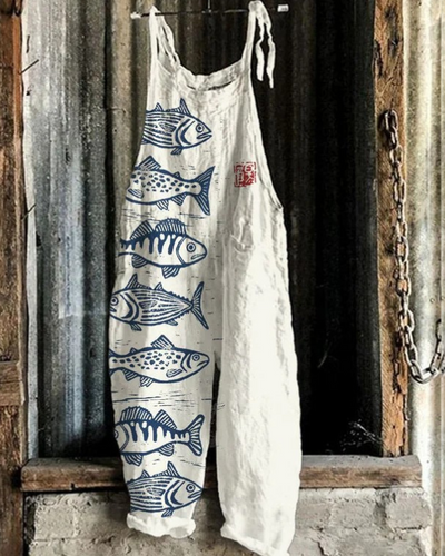 Matilda | Abstract Sea Design Jumpsuit