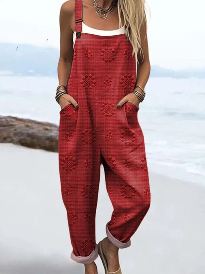 Fern | Retro Green Sunburst Overalls