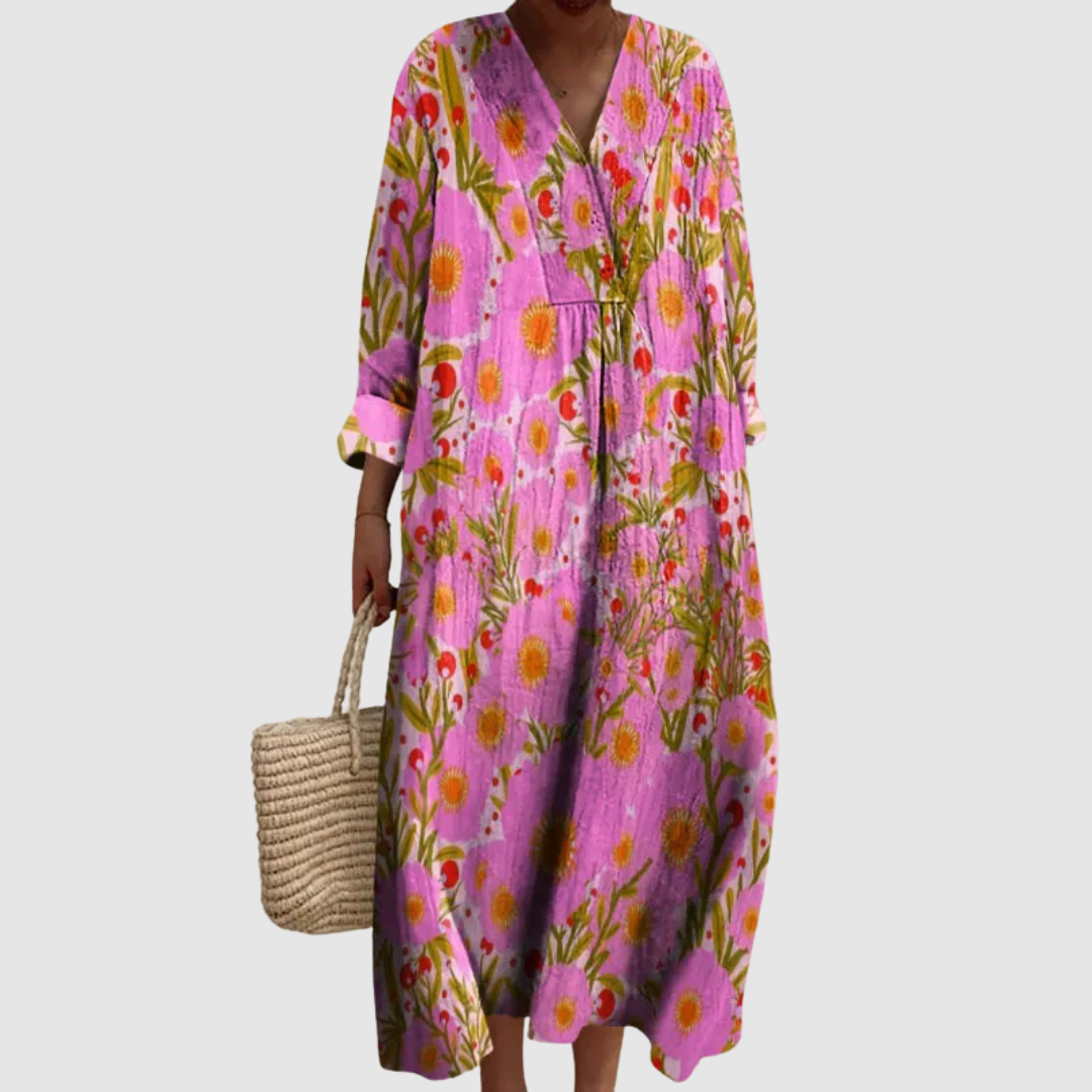 Daisy-May | Sunset Bloom Longline Floral Dress