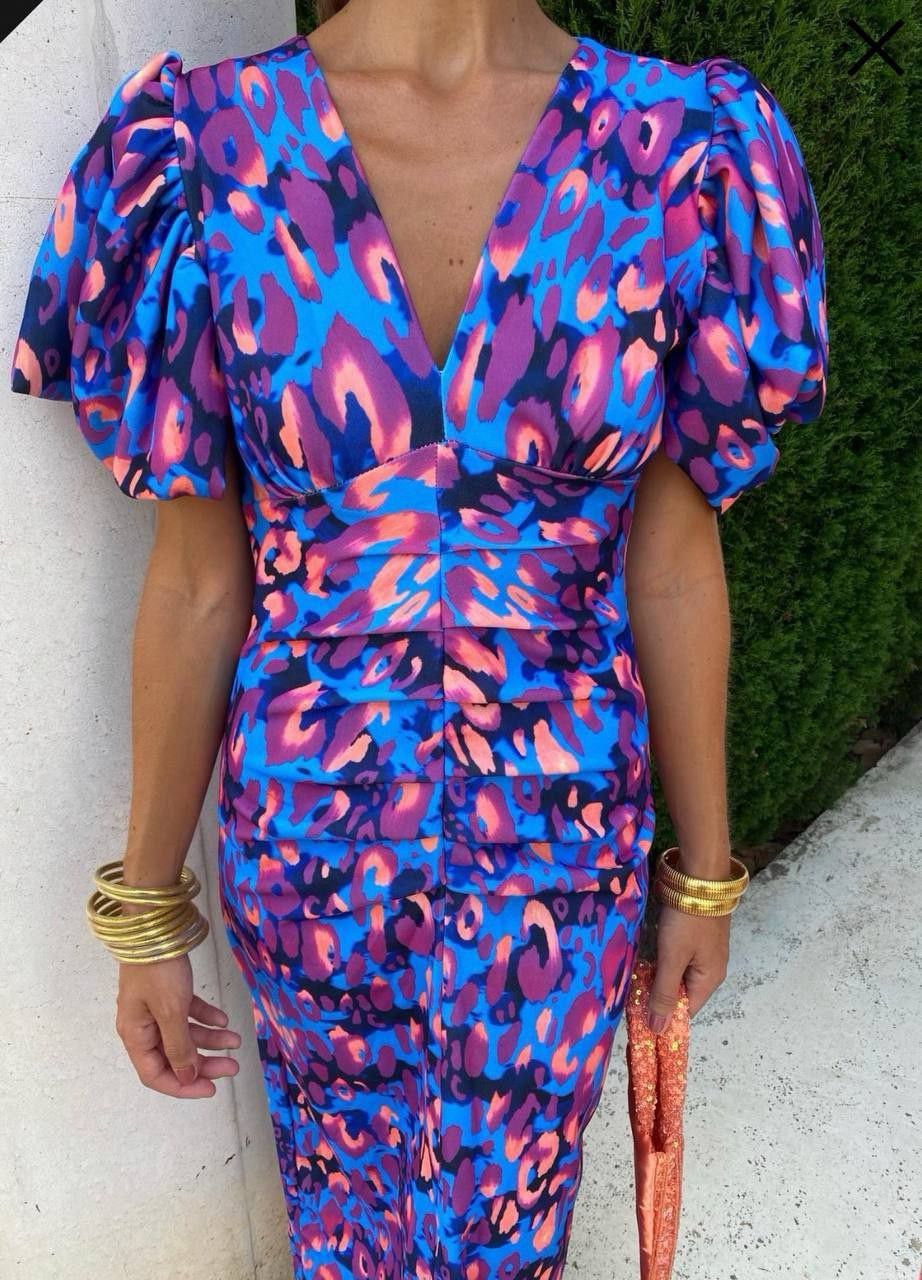 Lily-Anne | Bold Ruched Print Statement Dress