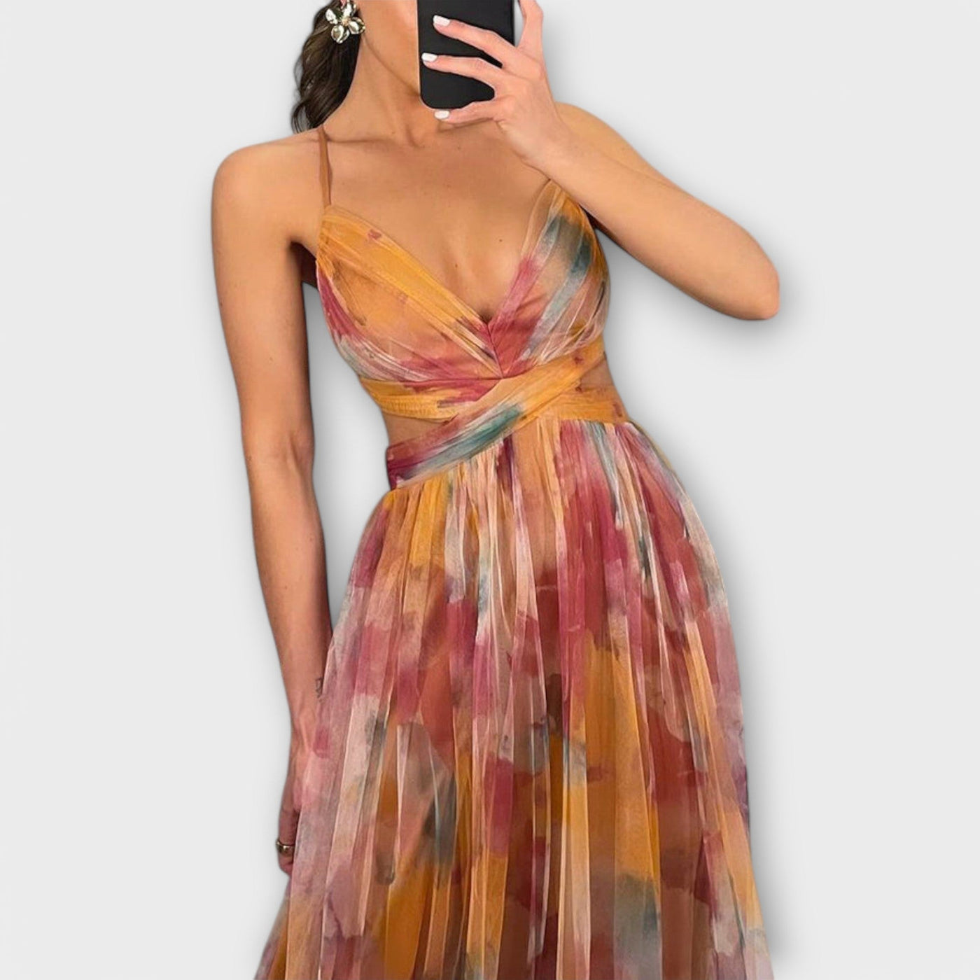 Aurora | Mesh Maxi Form Dress