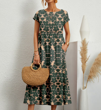 Isla-Rose | Relaxed Fit Boho Floral Midi Dress