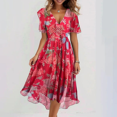Sienna | Vivid Abstract Wrap Midi Dress