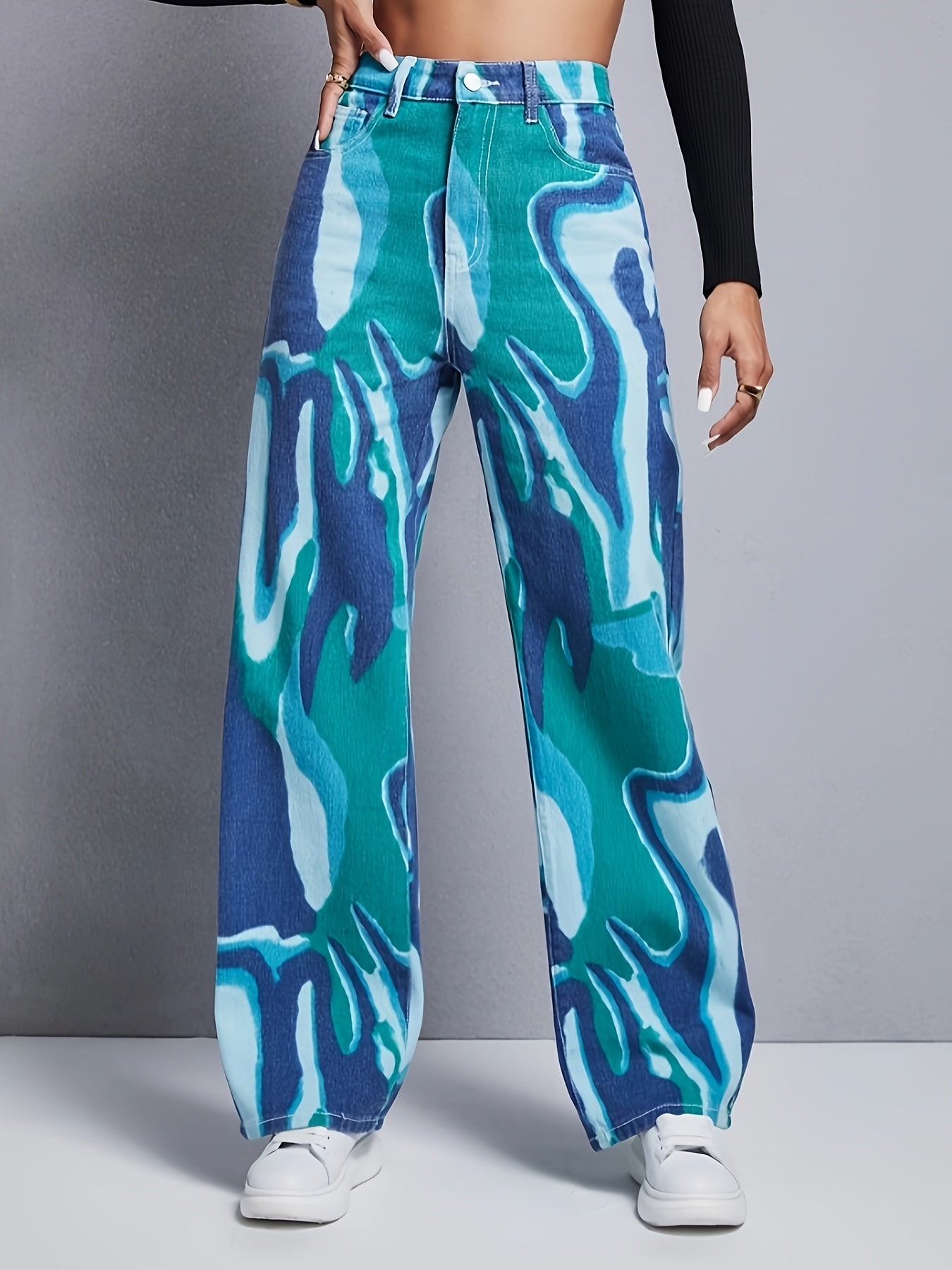 Sierra | Artistic Print Relaxed-Fit Pants