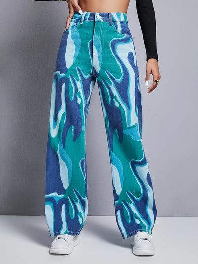 Sierra | Artistic Print Relaxed-Fit Pants