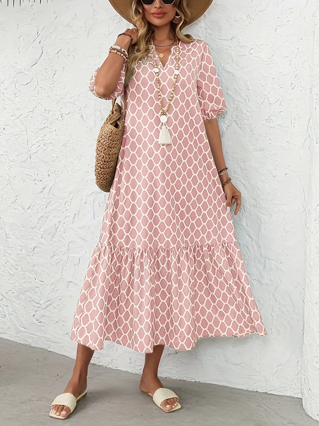 Madison | Pink Floral Vacation Dress