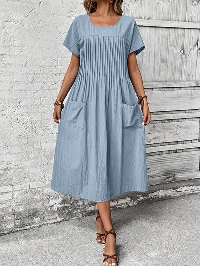 Skylar | Light Blue Batwing Midi Dress