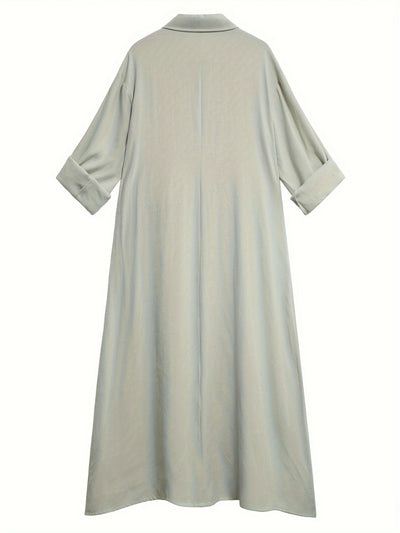 Avery | Mint Button Maxi Dress