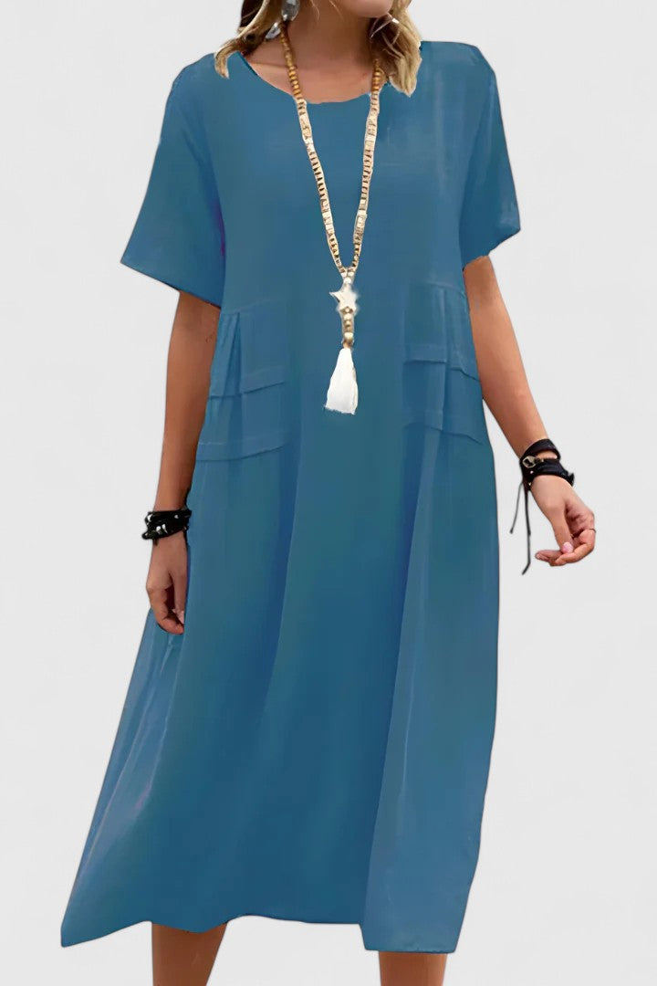 Amelia | Effortless Pocket Midi Dress