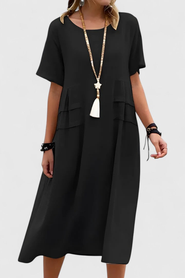 Amelia | Effortless Pocket Midi Dress