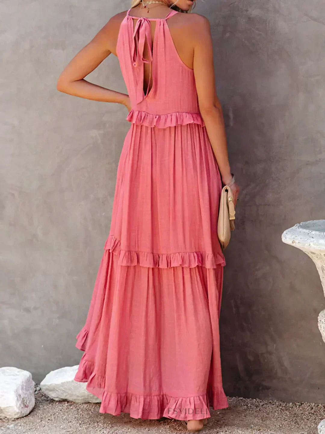Isla | Boho Ruffle Maxi Dress