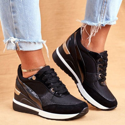 Eva | Luxe Metallic Platform Sneakers