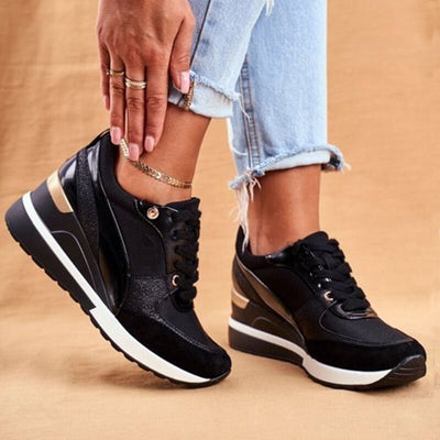 Eva | Luxe Metallic Platform Sneakers