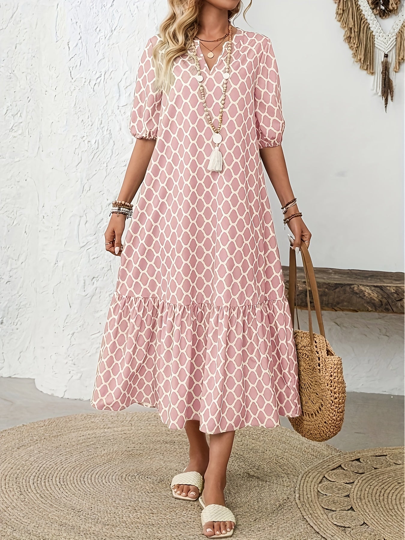 Madison | Pink Floral Vacation Dress