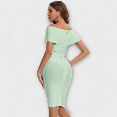 Vera | Elegant Square Neck Dress
