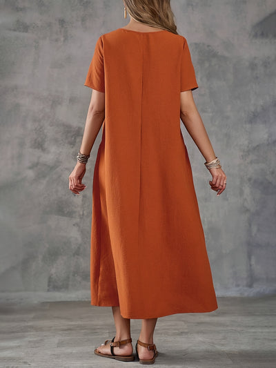 Talia | Casual Pocket Long Skirt Dress