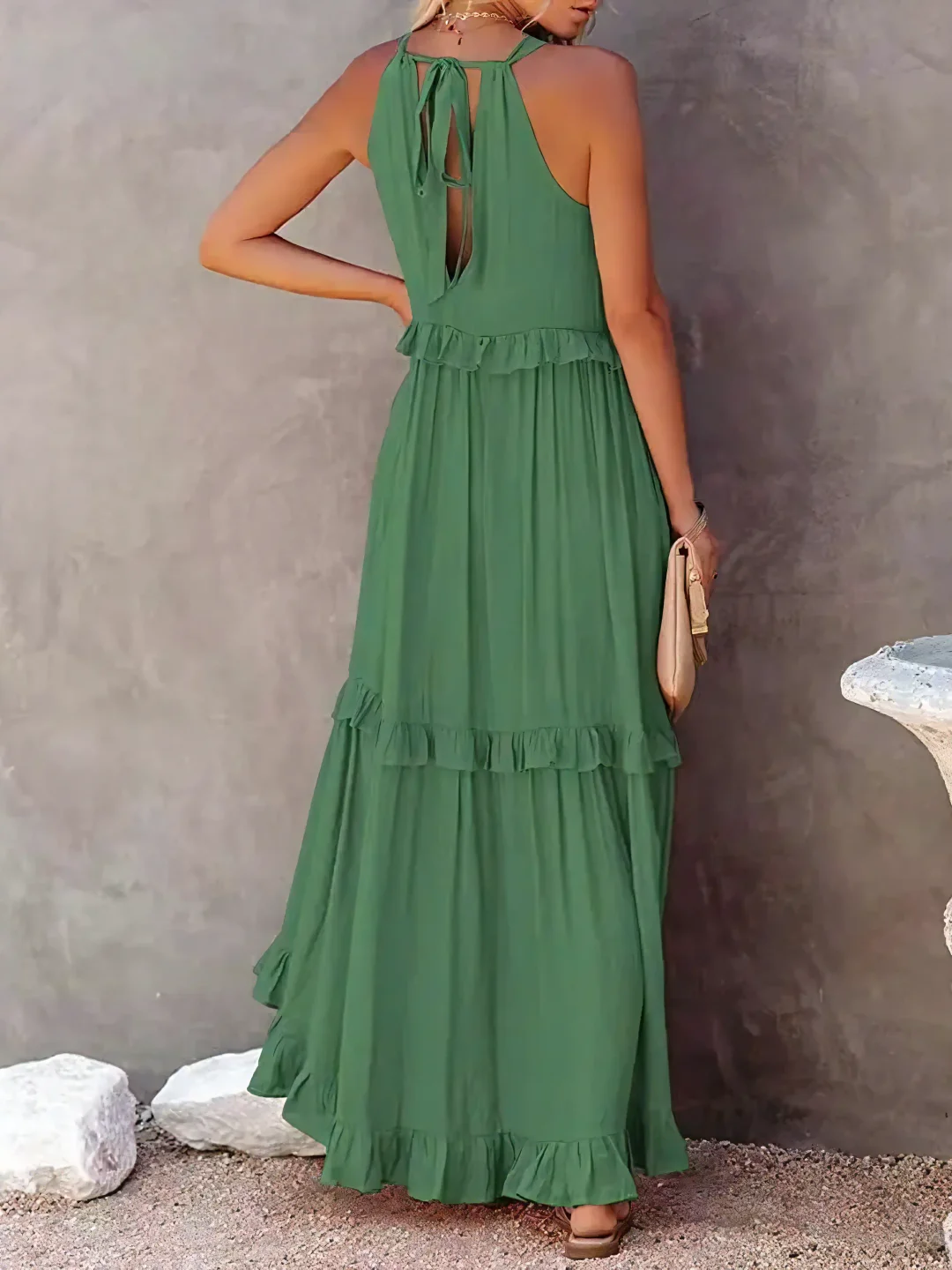 Madelyn | Boho Ruffle Maxi Dress