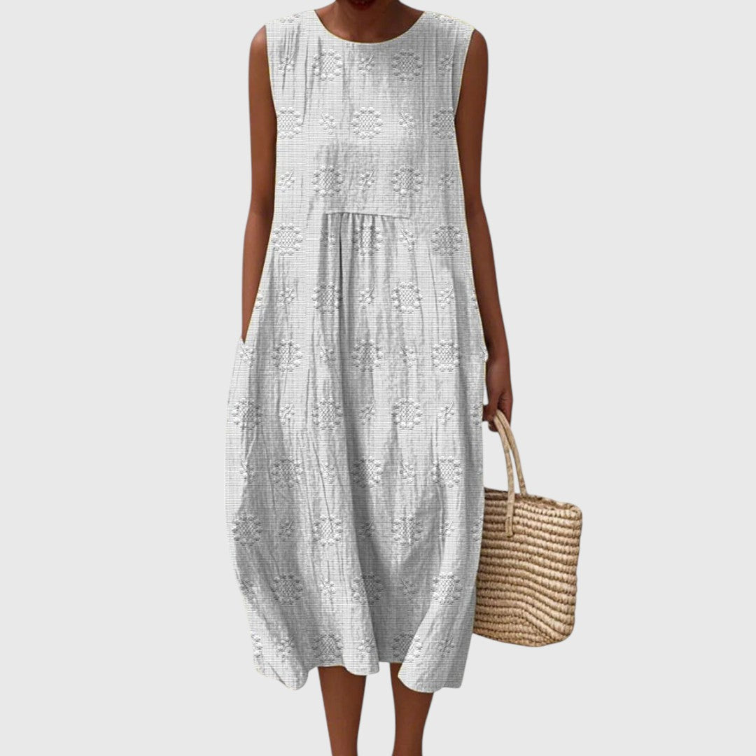Callie | Olive Grove Sleeveless Midi Dress