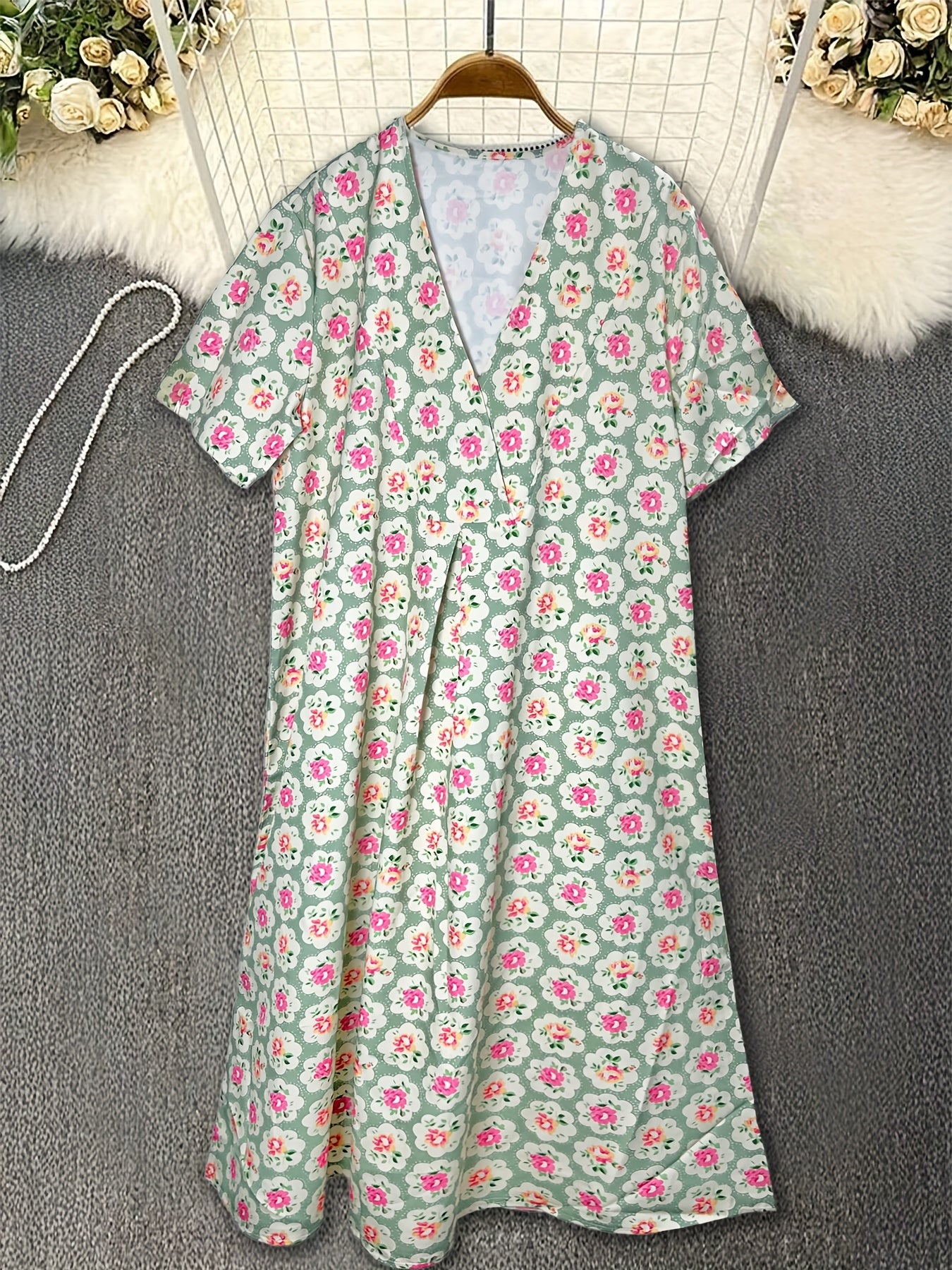 Mabel | Vintage Meadow Print Summer Dress