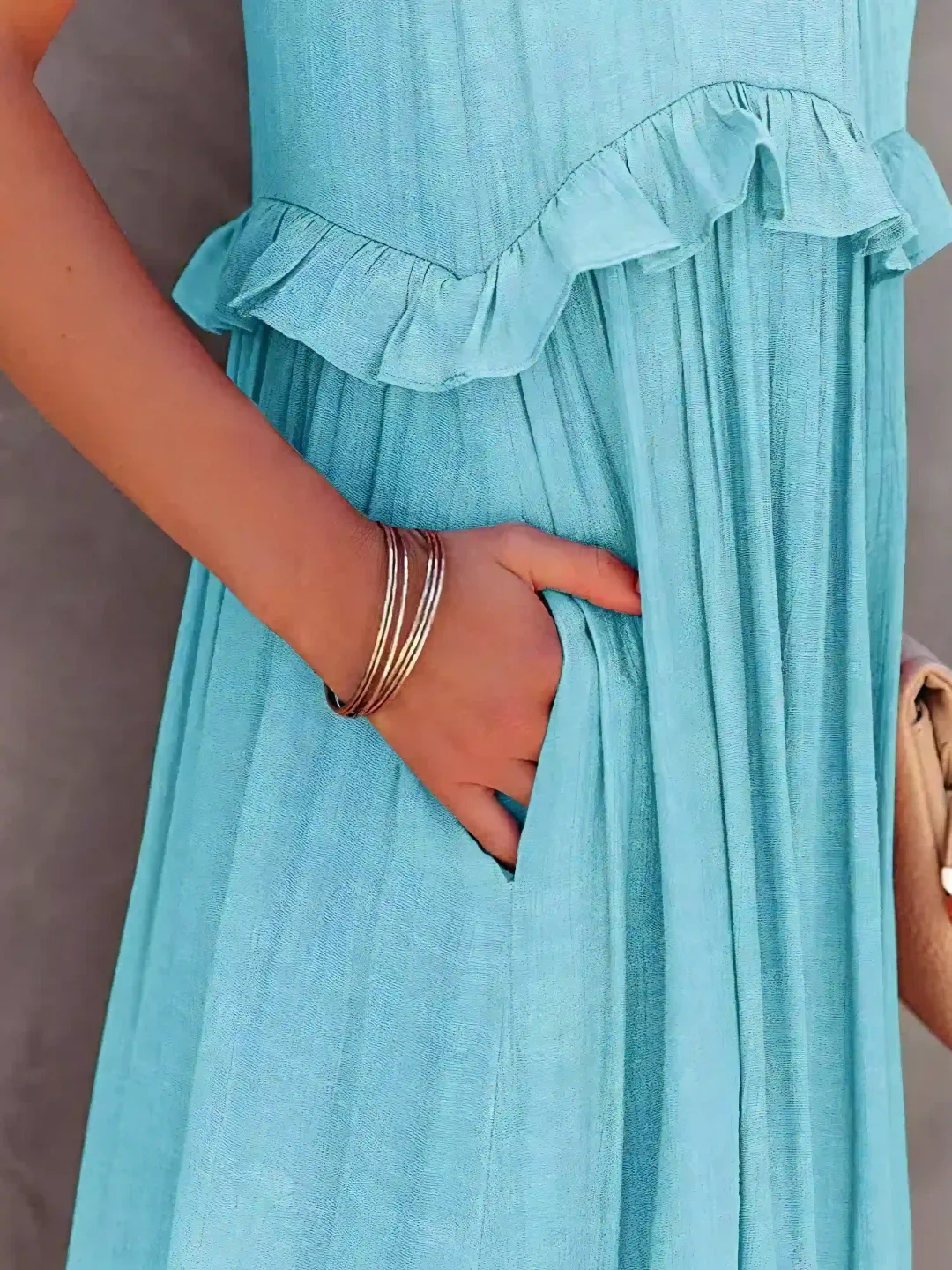 Madelyn | Boho Ruffle Maxi Dress