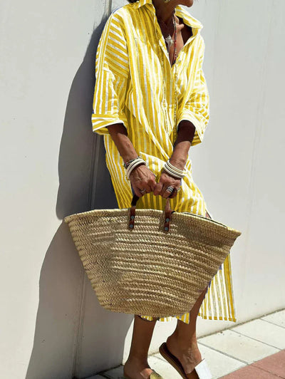 Isla | Relaxed Striped Shirt Dress