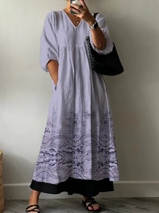 Nora | Elegant Bloom Print Dress
