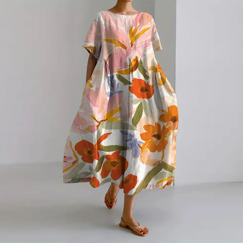 Isolde | Artistic Bloom Midi Dress