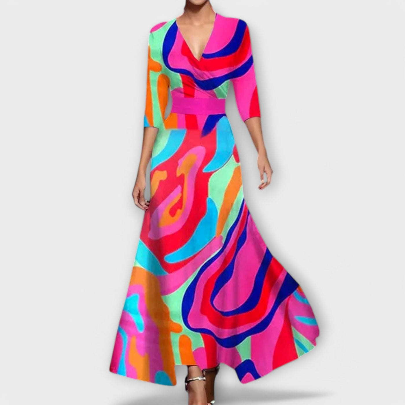 Alma | Elegant Abstract Design Dress