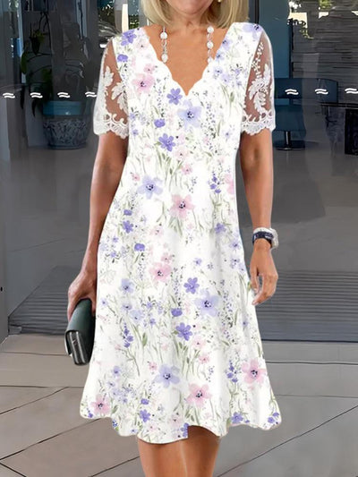 Lunvra | Youthful Floral Print Mini Dress