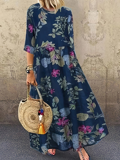 Elodie | Boho Floral Breeze Maxi Dress
