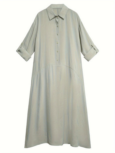 Avery | Mint Button Maxi Dress