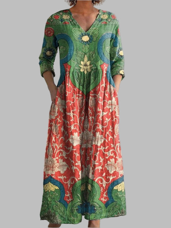 Judith | Vintage Floral Maxi Dress