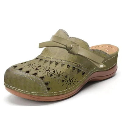 Lena | Navy Comfort Cut-Out Clogs