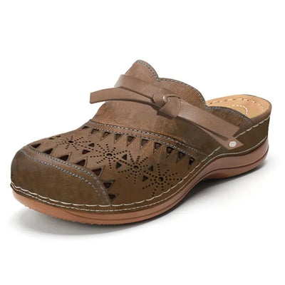 Lena | Navy Comfort Cut-Out Clogs