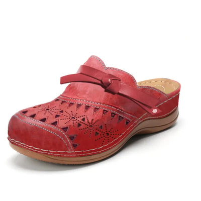 Lena | Navy Comfort Cut-Out Clogs