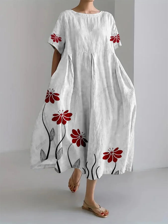 Seraphine | Artistic Bloom Midi Dress