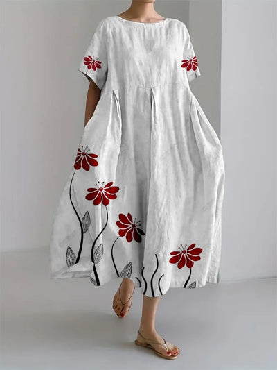 Seraphine | Artistic Bloom Midi Dress
