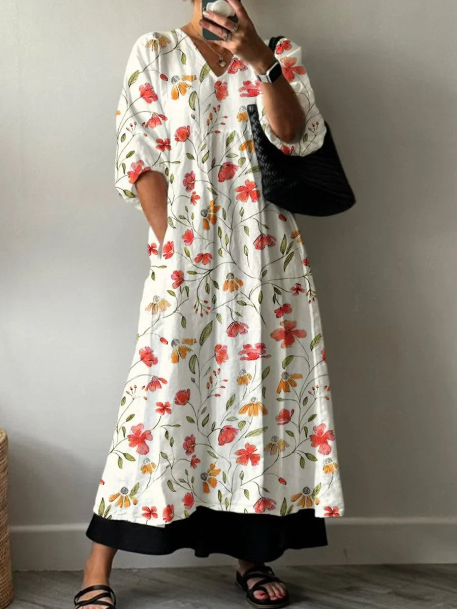 Isabelle | Graceful Floral Midi Dress