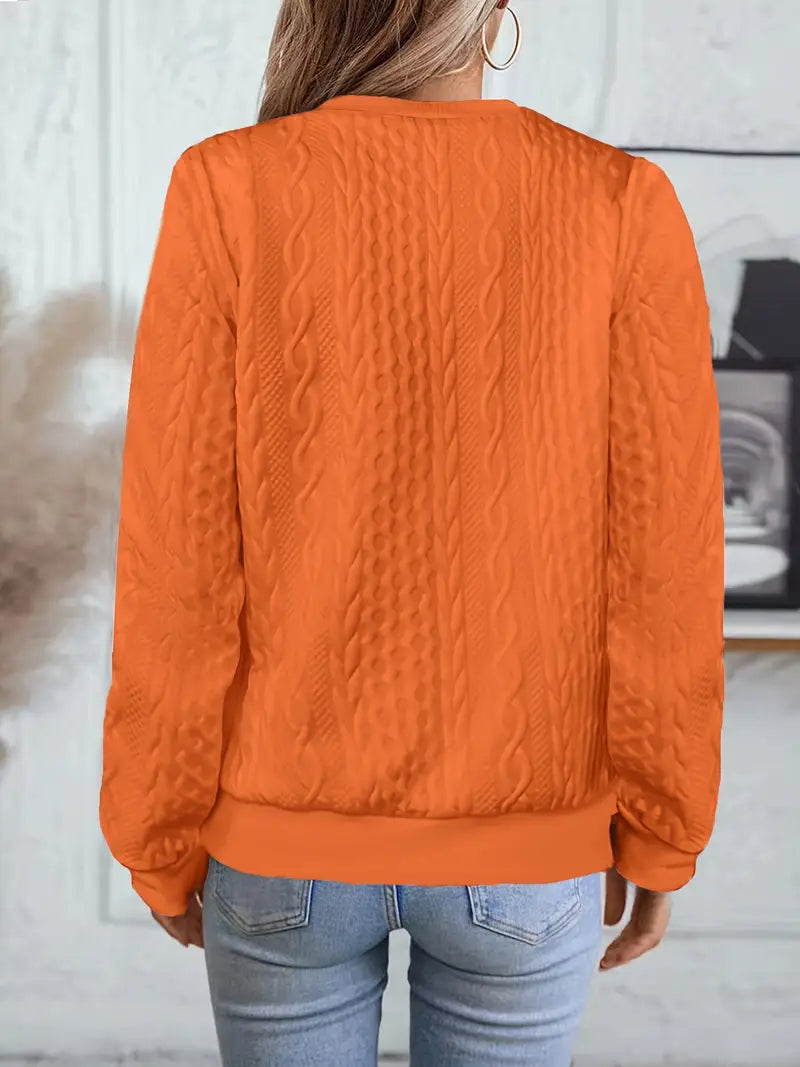 Elvarine | Textured Zip-Up Bomber Jacket